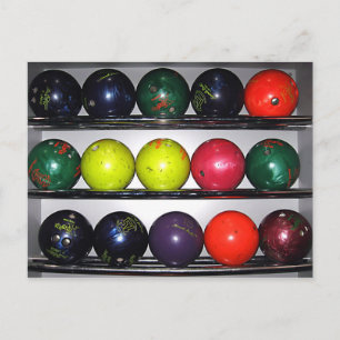 Bowling Balls Vykort