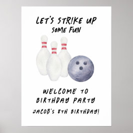Bowling barnkalas poster