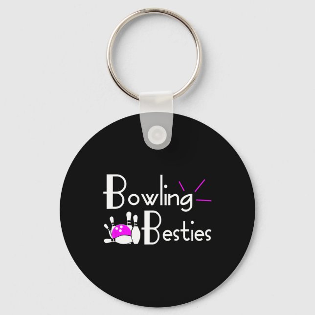 Bowling Besties Bästa Vänners Damligaliga  Nyckelring (Framsida)