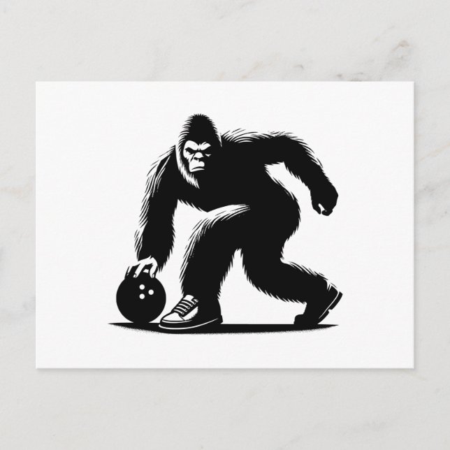 Bowling Bigfoot Helg Vykort (Framsida)