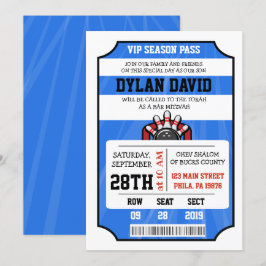 BOWLING BILJETT Bar Bat Mitzvah Inbjudan