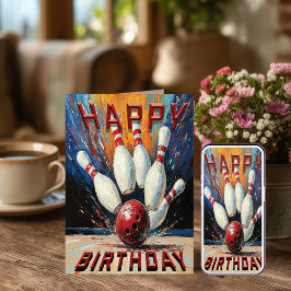 Bowling Birthday Card Kort