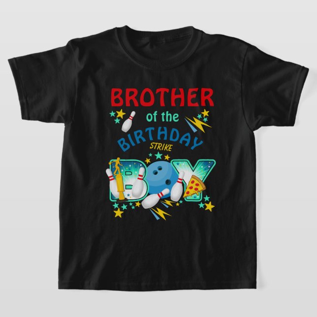 Bowling Birthday Shirt Brother från Birthday Boy T Shirt (Laydown)
