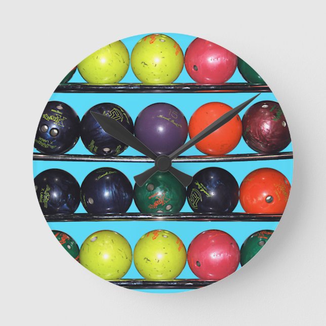 Bowling Blitz Rund Klocka (Framsida)