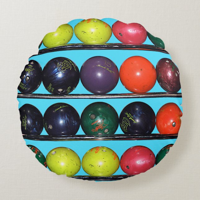 Bowling Blitz Rund Kudde (Framsidan)