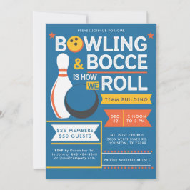 Bowling Bocce Team Community Church Business Event Inbjudningar