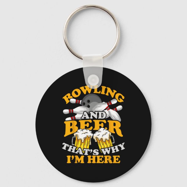 Bowling Boll Bowler Bowl Lag Strike  Nyckelring (Framsida)