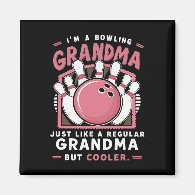 Bowling bowlare Bowling Byll Roligt  Magnet (Framsidan)