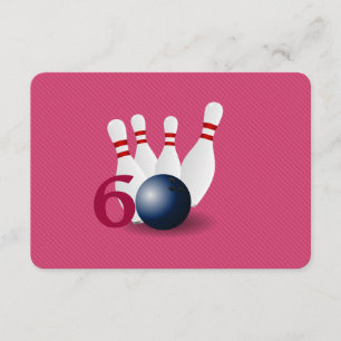 Bowling, bowlareare 60:e födelsedagsinbjudan. inbjudningar