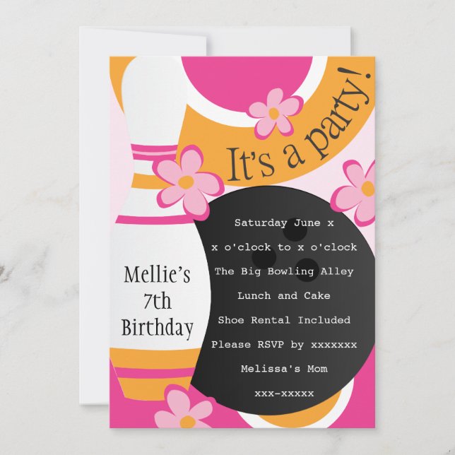 Bowling Brighght Inbjudningar (Framsida)