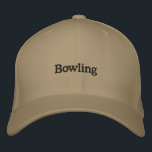 Bowling Broderad Keps<br><div class="desc">Bröstkorgen - Hat. Basic Flexfit Wool Cap. ScottsJazz Design Original.</div>