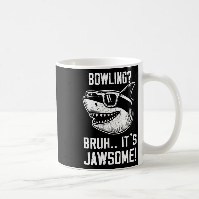 Bowling Bror Det är Jättebra Haj Kids Roligt  Kaffemugg (Höger)