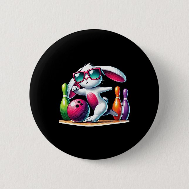 Bowling Byll And Pins Bunny Ear Egg Hunting Easter (Framsida)