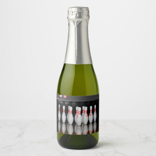 Bowling Champagn-etikett (Framsida)