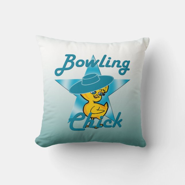 Bowling Chick #7 Kudde (Framsida)