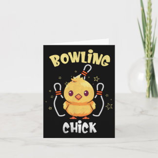 Bowling Chick Funny Chicken Idrottsman Bowlareare  Kort