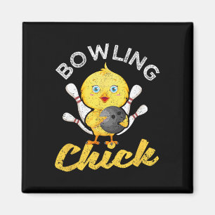 Bowling Chick Roliga bowlare Kvinnor Söt bowler Sp Magnet