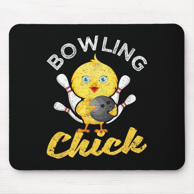 Bowling Chick Roliga Bowlare Kvinnor Söt Bowling S Musmatta (Framsidan)