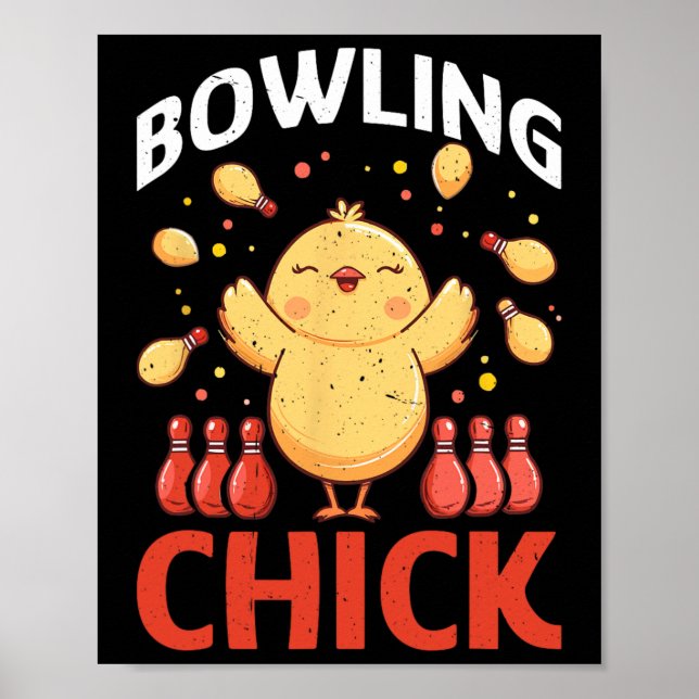 Bowling Chick Roliga Bowling Bylls  Poster (Framsidan)