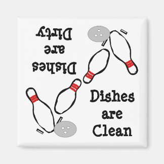 Bowling Clean Dirty Dishwasher Magnet