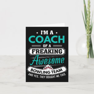 Bowling Coach Bowling Team Coach Gift Kort