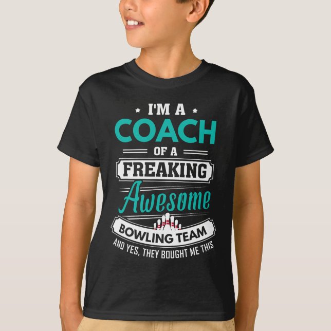 Bowling Coach Bowling Team Coach Gift T Shirt (Framsida)