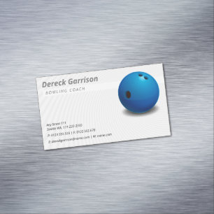 Bowling Coach Idrott Magnetiska Visitkort