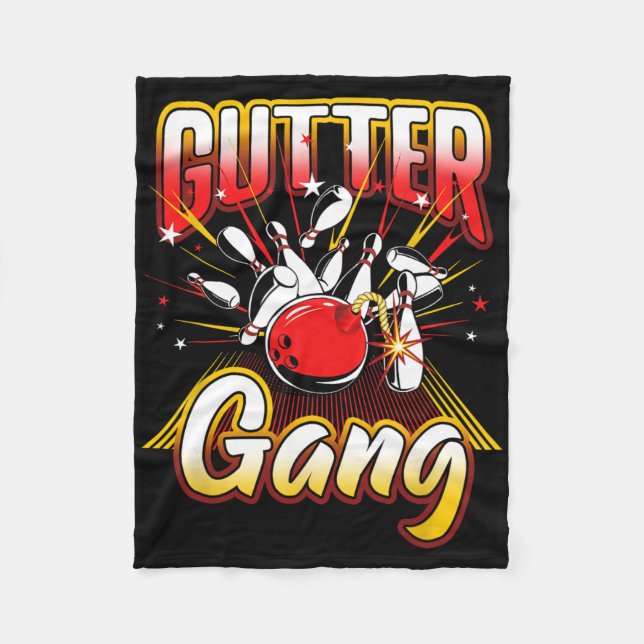 Bowling Coola Gutter Gang Bowlers 10 Pin Fleecefilt (Framsidan)