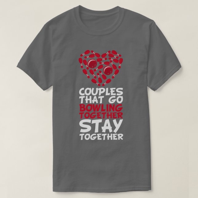 Bowling Couple T Shirt (Design framsida)