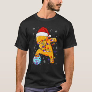 Bowling Dabbaing Gingerbread Bowling Spelare Jul T Shirt