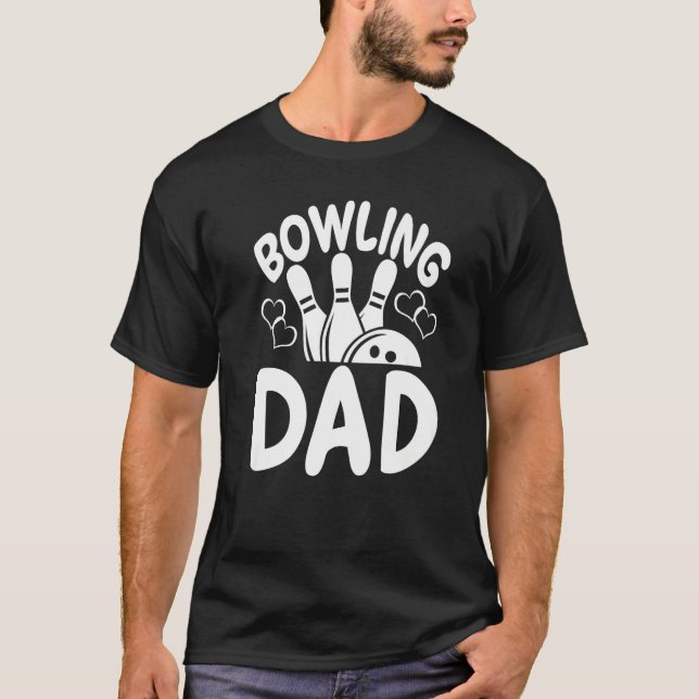 Bowling Dad Players  Women Game  Daddy T Shirt (Framsida)