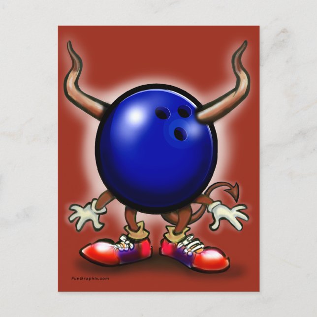 Bowling Demon Vykort (Framsida)