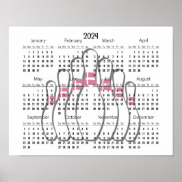 Bowling Design 2024 Kalendrar Poster 