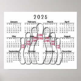 Bowling Design 2025 Kalendrar Poster