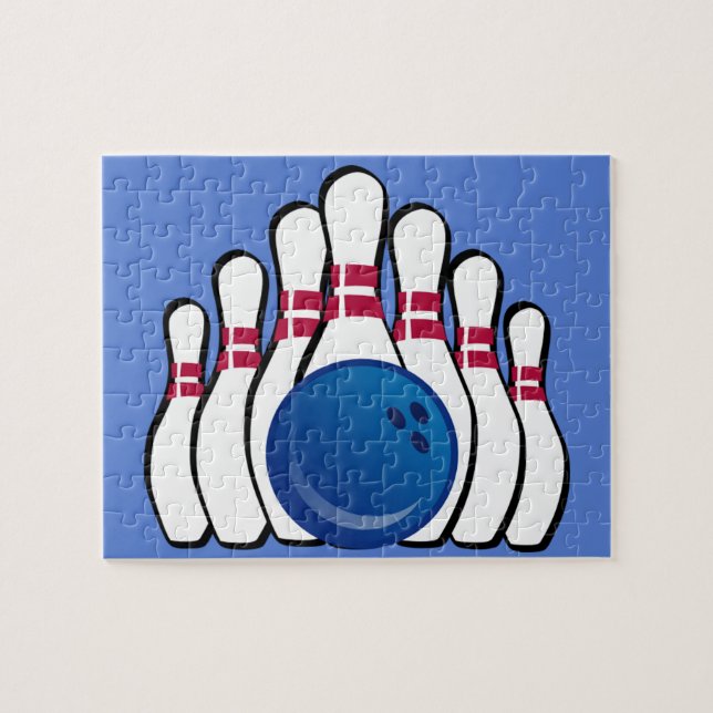 Bowling Design Jigszle Puzzle Pussel (Horisontell)