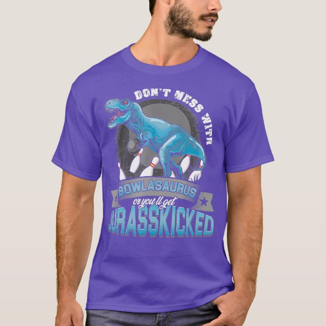 Bowling Dinosaur Bowlareare Bowling Ball Bowling T Shirt (Framsida)