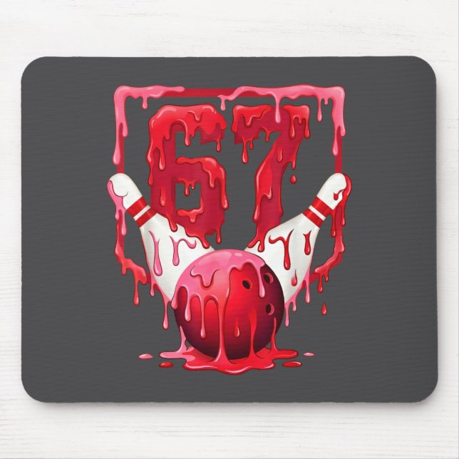 Bowling Drip Number 67 Player Or 67th Birthday Des Musmatta (Framsidan)