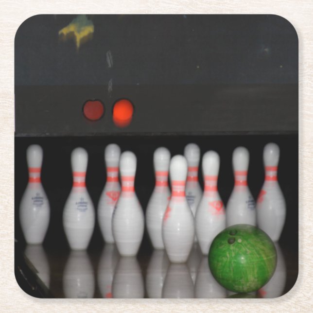 Bowling Dryckesunderlägg Underlägg Papper Kvadrat (Framsidan)