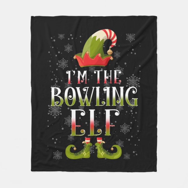 Bowling Elf jul Fleecefilt (Framsidan)
