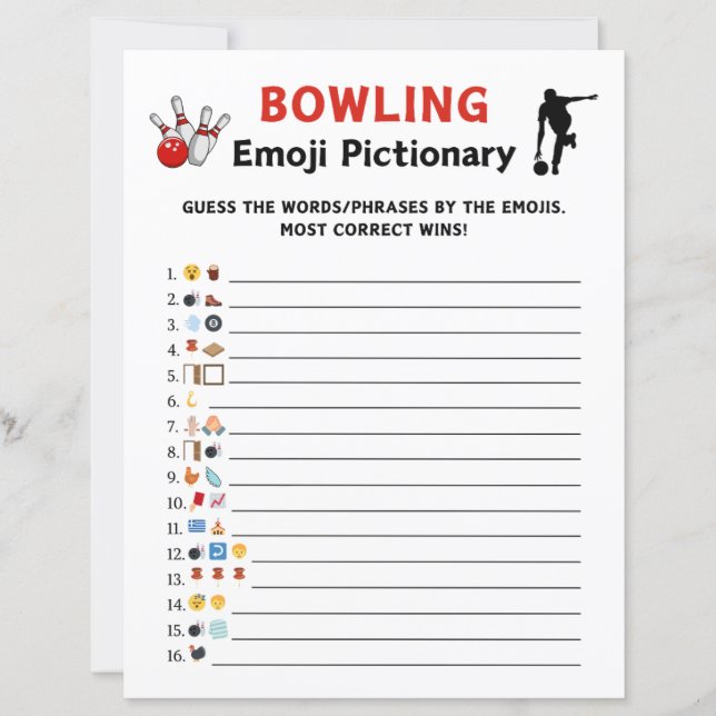 Bowling Emoji Pictionary Game (Framsida)