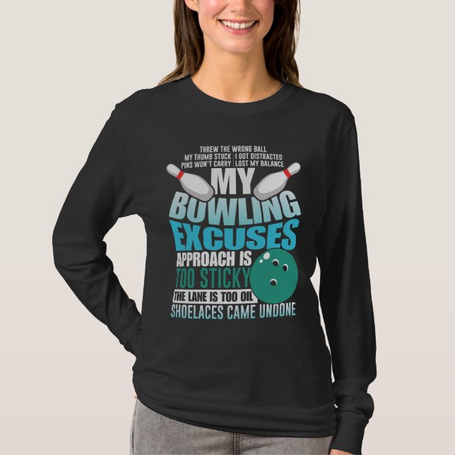 Bowling Extreuit Lilla Bowling Ball Strejka Sport T Shirt (Framsida)