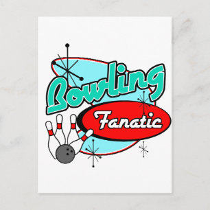 Bowling Fanatic Vykort