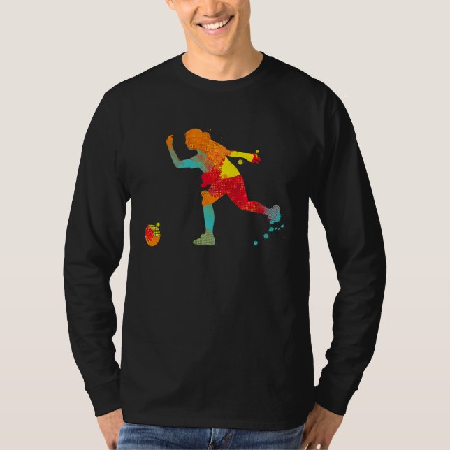 Bowling Flicka Boll Pin Bowlare Strike Bowlinglag  T Shirt (Framsida)