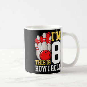 Bowling Födelsedagsfest 8 År Gammal 8:e Barn Pojka Kaffemugg
