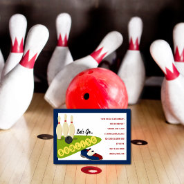 Bowling Födelsedagsfest inbjudan