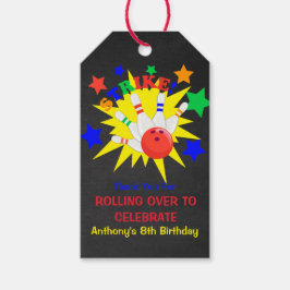 Bowling Födelsedagsfest Tack Gift Märkres Presentetikett