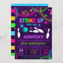 Bowling Födelsedagsinbjudan