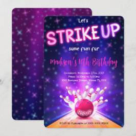 Bowling Födelsedagsinbjudning Inbjudningar