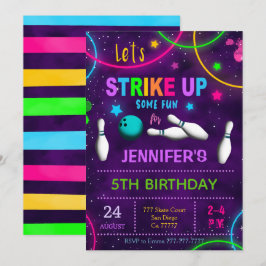 Bowling Födelsedagsinbjudning Inbjudningar