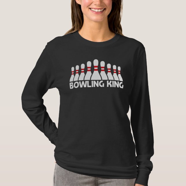 Bowling For Men Dad Boys Spare Ball Game League T Shirt (Framsida)